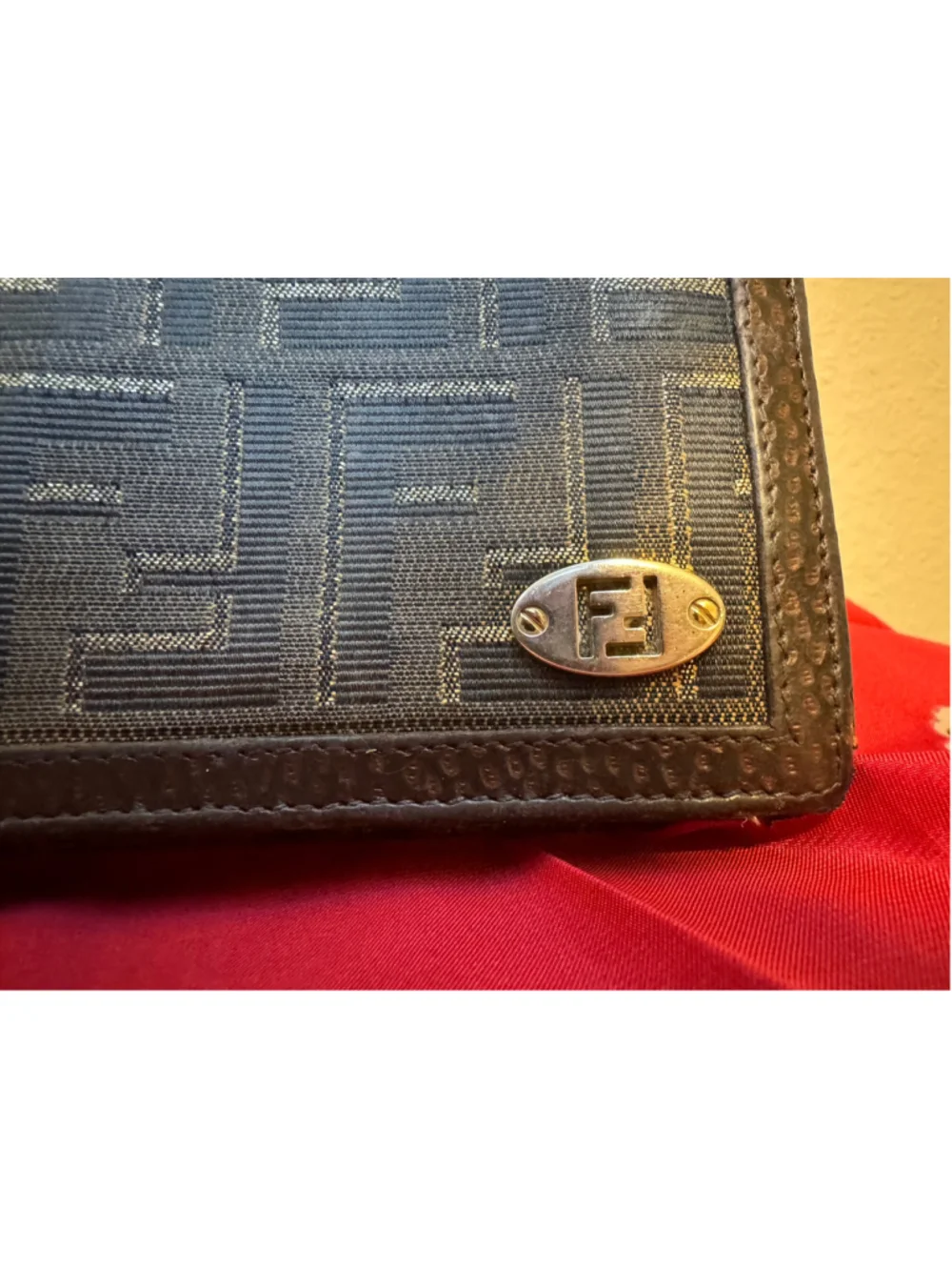Authentic Fendi Zucca FF Logo Long Wallet Brown Vintage Continental COA